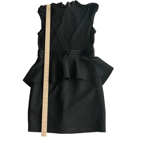 Forever 21 Dress Short Black Bodycon Sheer Peplum Open Back Womens Large NWT - Picture 6 of 7